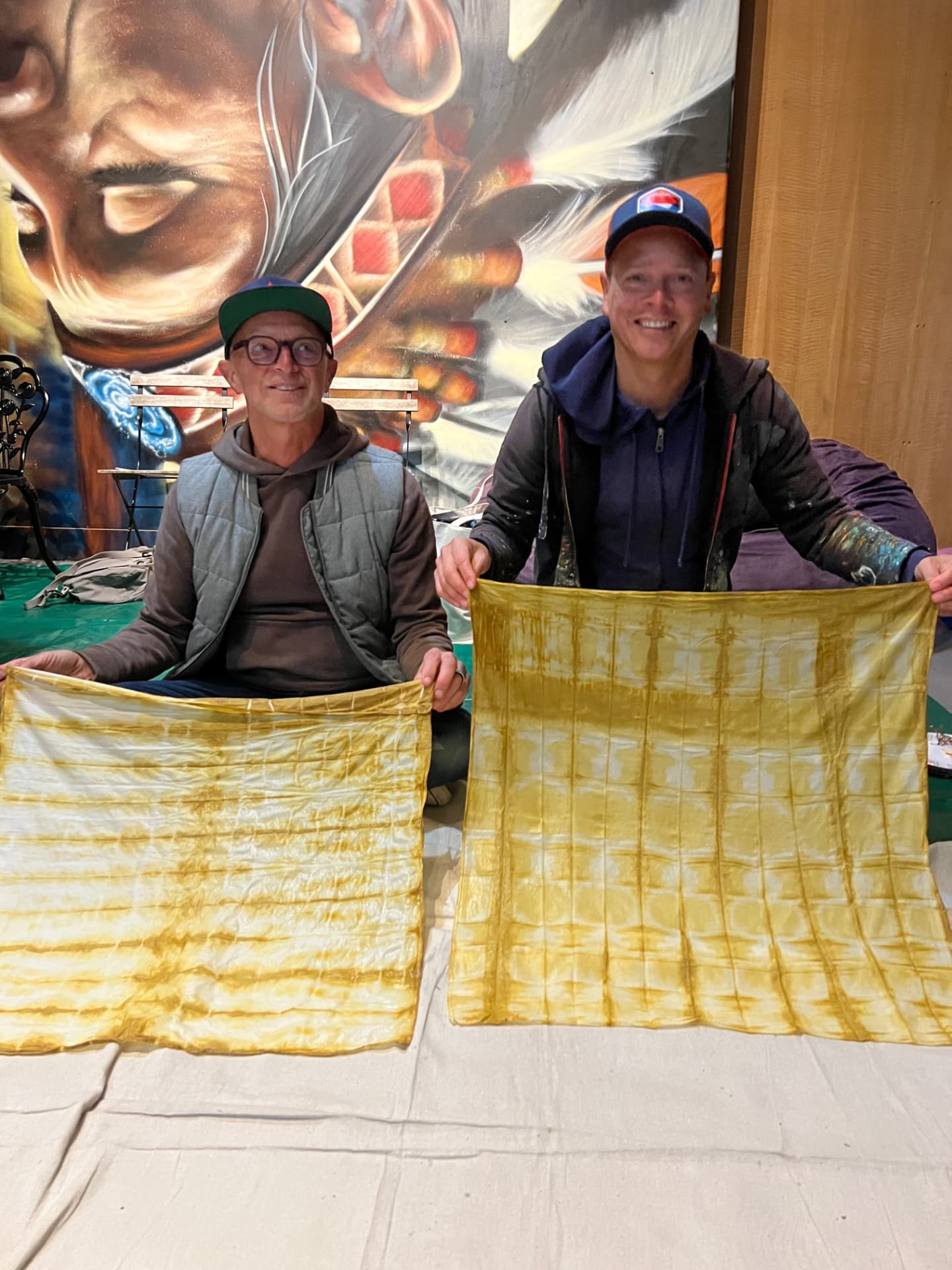Naturally dyed cloths